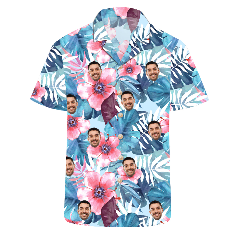 Vacation Hawaiian Shirt Marine Floral Personalized Custom