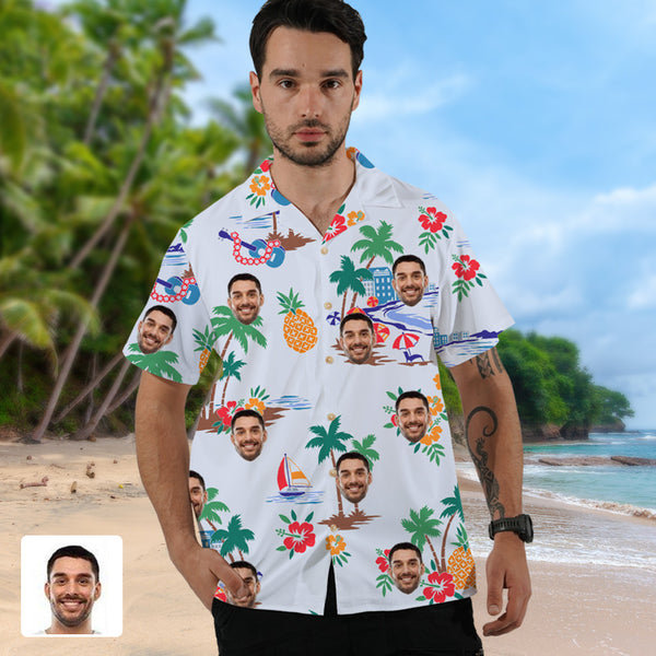 Custom Name Detroit Lions Hawaiian Shirt tropical island Gift For Men And  Women - Freedomdesign