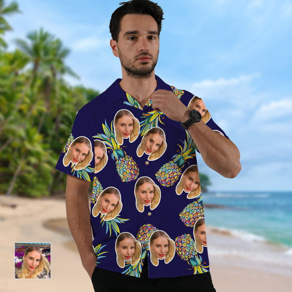 Hawaiian Shirt Pineapple Hawaiian Shirt with Face Custom Tropical Shir –  MyFaceSocks